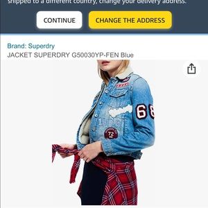 Super dry vintage jean Sherpa jacket